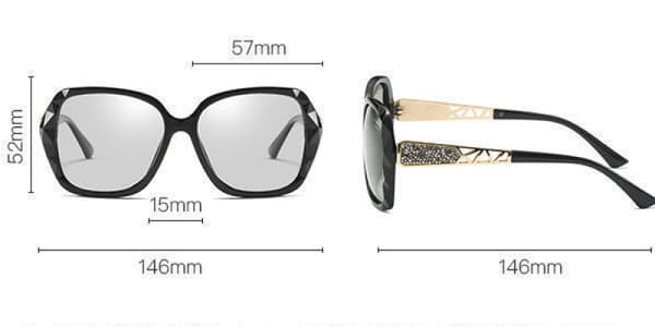 Store Klassiske Trendy Dame Solbriller UV400 Beskyttelse