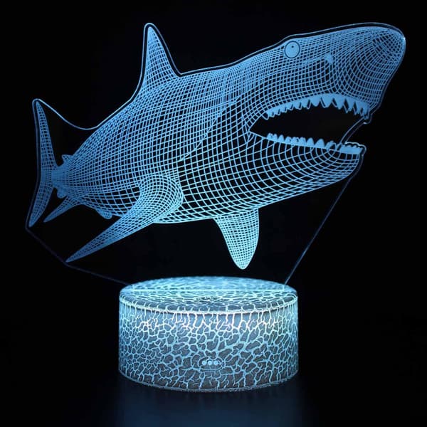 Natlampe til Børn, 3D Visualisering 7 Farver + 16 Farveskift Optisk Illusion Led Berøringsfølsom Lampe