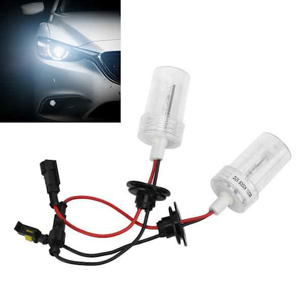 2 kpl 8000K Xenon-ajovalolamppuja HID-lamput 100W 6800LM D2S-liittimellä 12V autoille