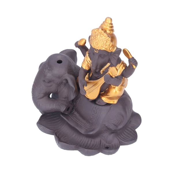 Tilbageflow Røgelse Brænder Pipa Elefant Lilla Sand Guld Tegning Bærbar Størrelse Stress Relief Insence Vandfald