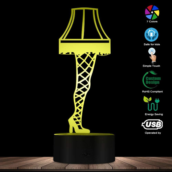 3D Illusjon Nattlys Optisk Illusjon Benlampe fra A Chr