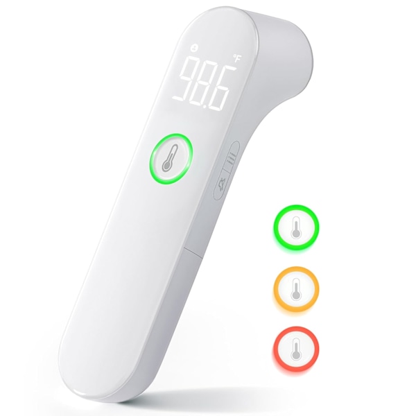 Termometer för vuxna och barn, snabb och exakt babytermometer, FSA HSA-godkänd, feberlarm & tyst läge, viktiga babysaker
