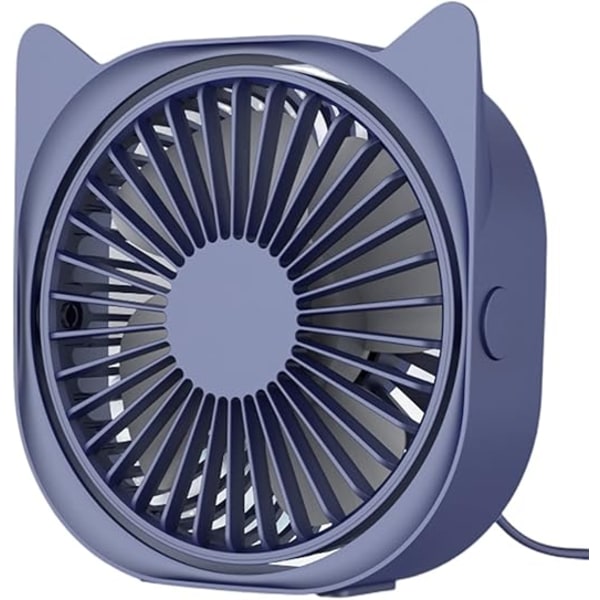 USB Bordventilatorer Små Støjsvage - Mini Sød Skrivebordsventilator USB Drevet 3 Vindhastigheder Personlige Bordventilatorer til Hjem Soveværelse Kontor Arbejde