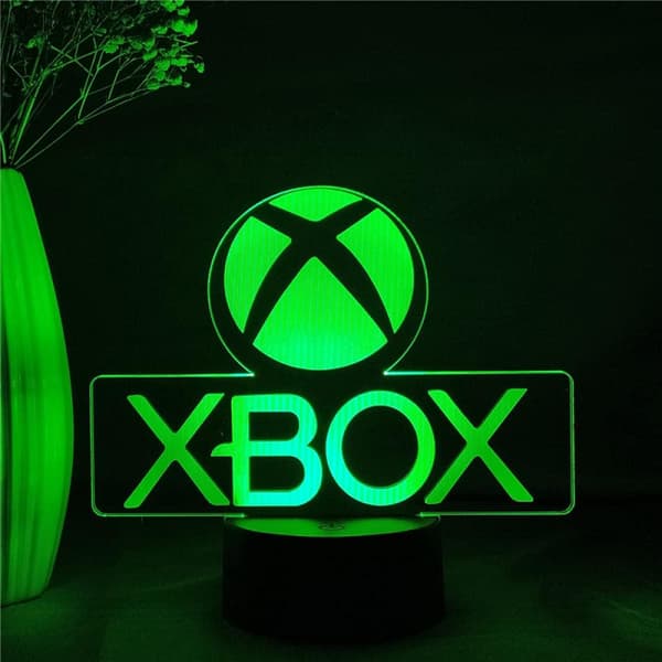 Valentinsdagsgave LED-lys X-b-ox Player Logo 3D Led Ni