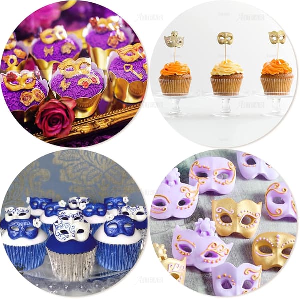 Mini Maskerade Maske Silikone Slik Fondantforme til Chokolade