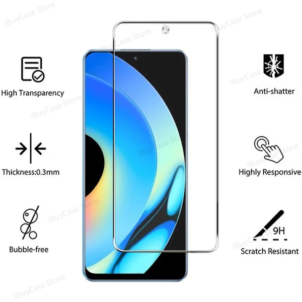 4PCS skärmskydd för Realme C33 härdat glas