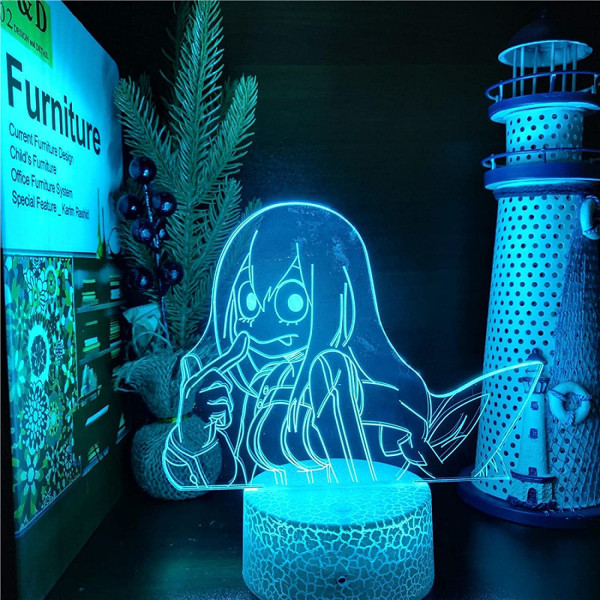 Boku No Hero Academia Froppy Asui Tsuyu Anime Lampa Led Natt