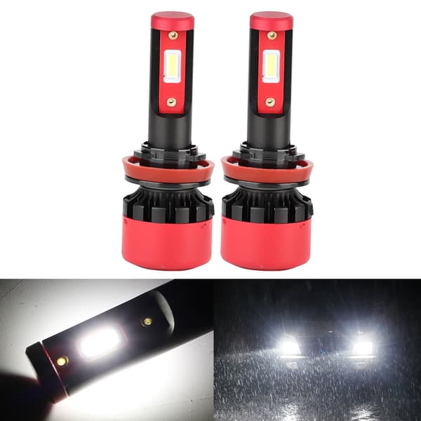 2 stk For H8 H9 H11 96W 6000K Lys Hvit Dekoding LED Hovedlys Bil Pærer L8H