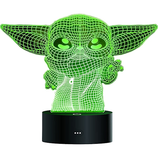 3D Illusion Star Wars Natlampe, 4 mønstre med timerfunktion