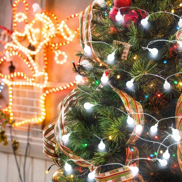 33 fod 100 LED Globe Kugle Lys Kæde, Eventyr Lys Kæde White