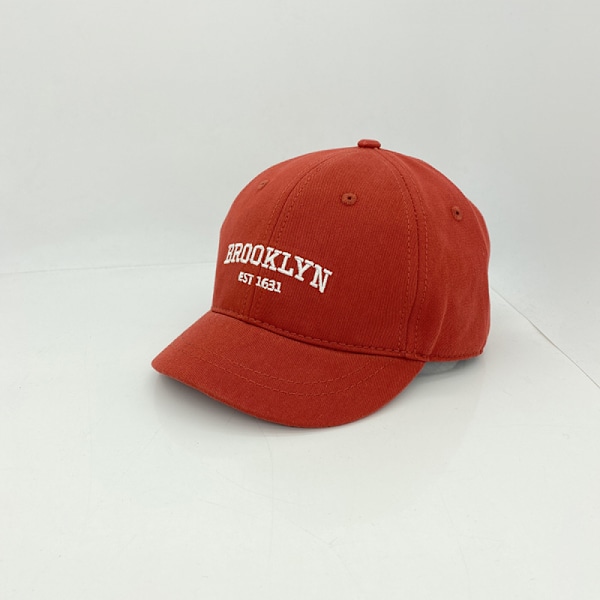 Broderad text kort skärm keps för män och kvinnor Adjus Red