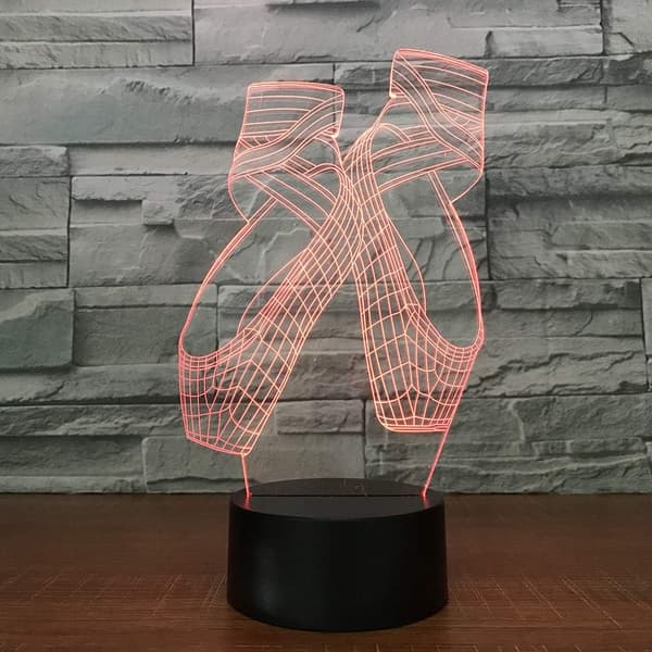 3D Balletsko Natlampe Danser Bord Skrivebord Optisk Illusion