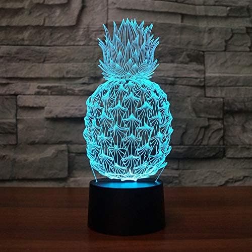 3D Ananas Natlampe Illusion 7 Farveskiftende Touch