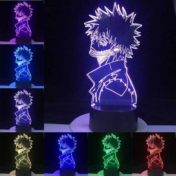 My Hero Academia Dabi 3D Barnnattlampa Touch 7 Färg Chan