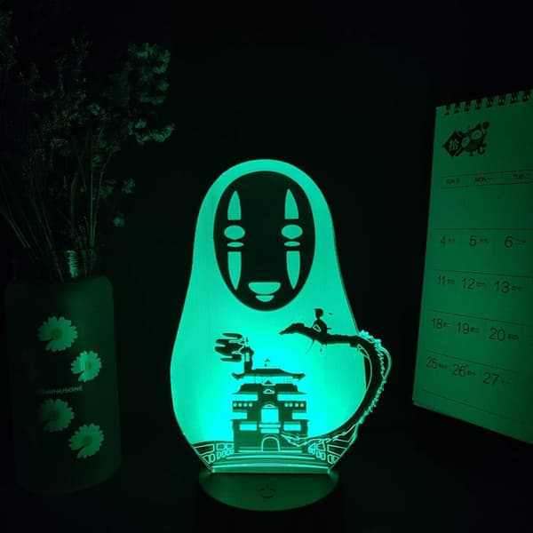 HOICHAN 3D LED Natlampe Sød No-Face Billede 3D Illusi