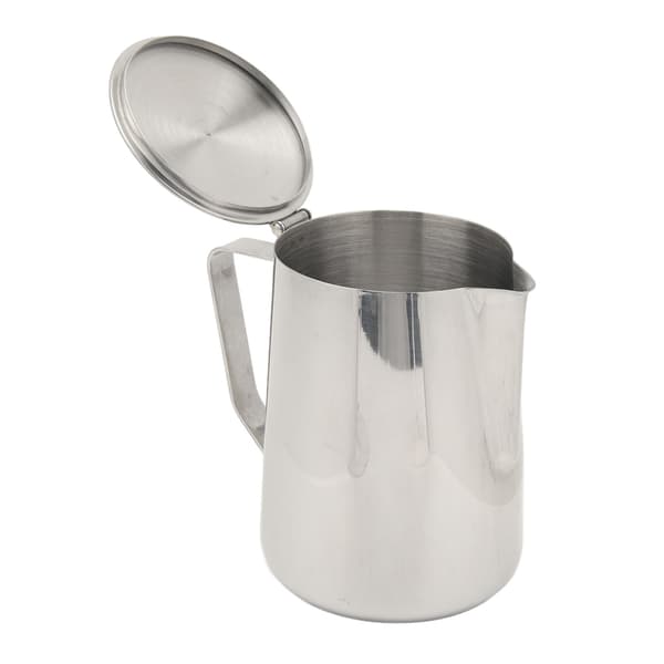 600ML Mælkeskummerkande i rustfrit stål Kaffe Kop Krus med låg til Latte Kaffe Kunst Kontor Køkken