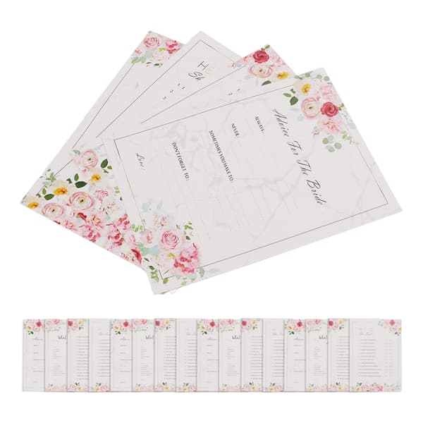 Bröllopsduschspel 20PCS Modern Font Bröllopsduschspel Elegant Blommig Miljövänlig Bärbar Han Sa Hon Sa