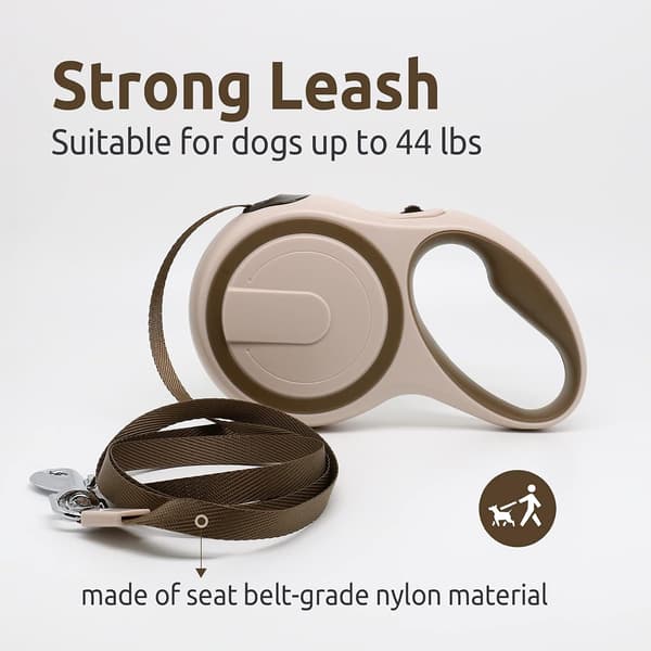 Rulleline til små og mellemstore hunde, 5 meter