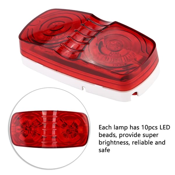 Universal LED-sidemarkerlampe for lastebiler 12V (Rød)