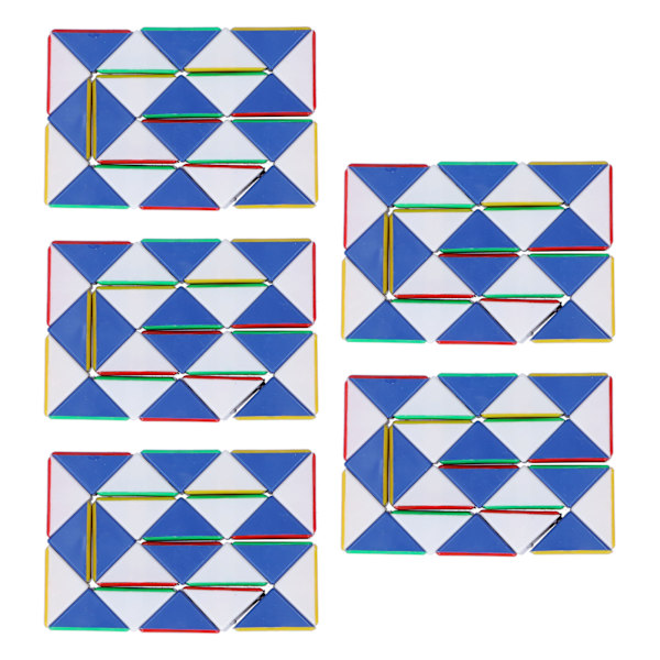 5 st Puzzle Cube Linjal Pussel Lindra Stress Hjärnträning Pedagogiska Leksaker Present till Barn