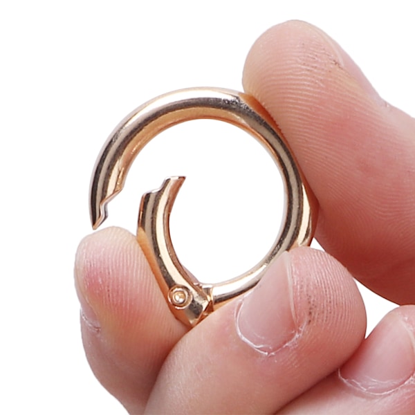 10 st legeringssnäpplås runda ringar konecting spänne kläder skor handväska tillbehör (guld)