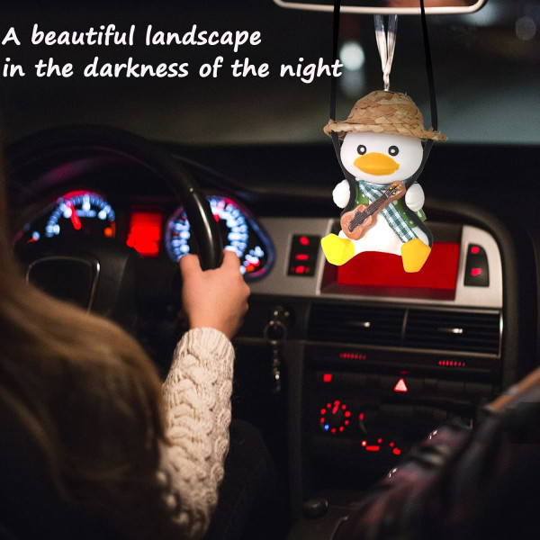 Keinutuva ankkapatsas auton ripustettava koriste, söpö auton riipus, auton ripustettavat tarvikkeet, auton taustapeilin koriste, auton ankkakoriste, ripustettava ankkiauto
