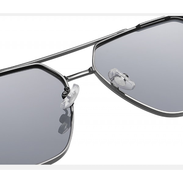 Trendiga metallram Pilot Rectangle Solglasögon - för män Hal