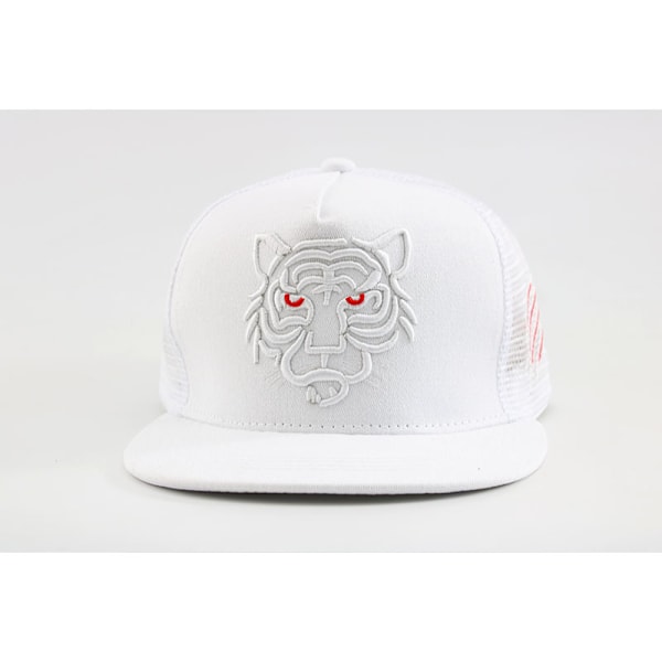 Baseball-lippis Puuvillakirjonta Baseball-lippis Miehet Naiset Snapback-hatut Kesä Trucker-lippikset Unisex Hip Hop -hatut White