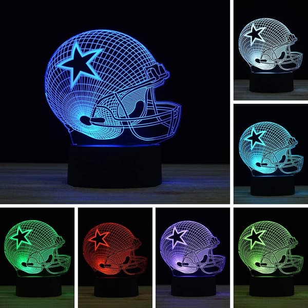 3D Illusjon LED Nattlys, 7 Farger Gradvis Endrende Berøring