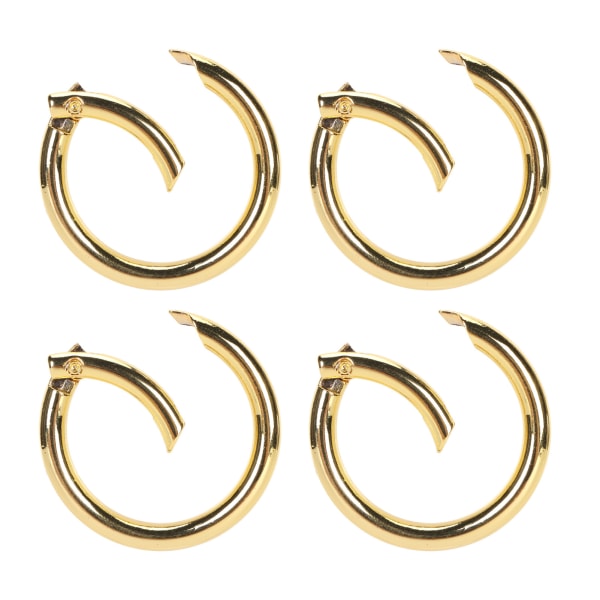 20 stk Spring O-ringe 1,61 tommer diameter 0,2 tommer tykt stærkt kobber Kompakt fjederspænder til nøglering halskæde smykker DIY guldfarve