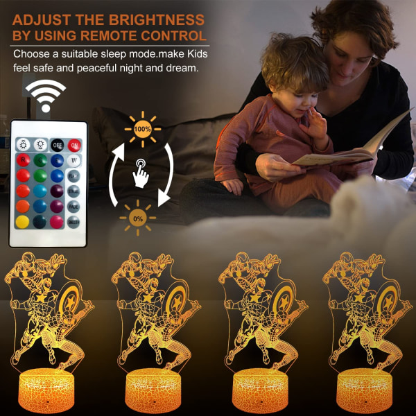 Pojkegåvor Nattlampa för barnrum LED-dekor 3D Illusion La
