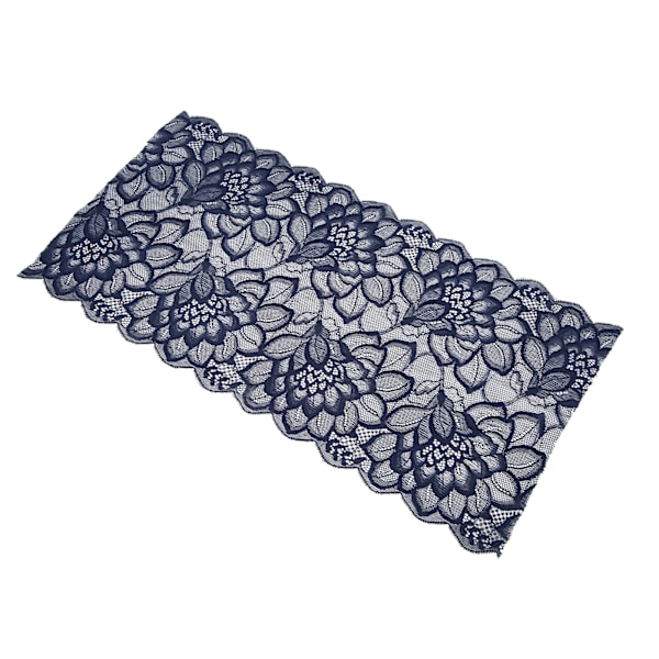 Spetsband 10 meter 23 cm bredd dekorativ elegant spetskant för presentförpackning brudkläder broderidekoration kunglig blå