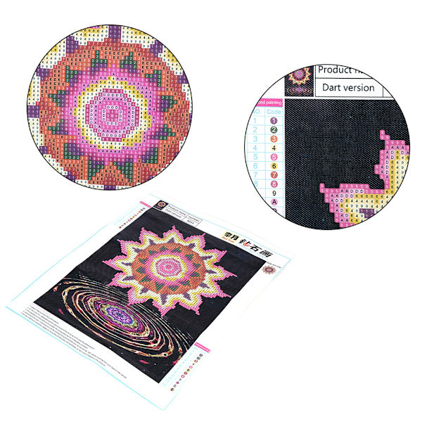 DIY Handgjord Strass Broderi Målning Korsstygnsats Hantverk Väggdekor (8034 Blomma)