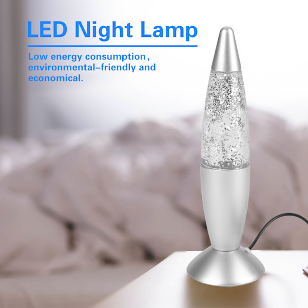 Lava Lampa LED Glitter Festljus Nattlampa Flerfärgad Färgväxlande
