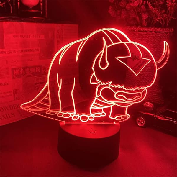 Akryl LED Nattlampe Anime Figur 3D Visjon Oppover Belysning