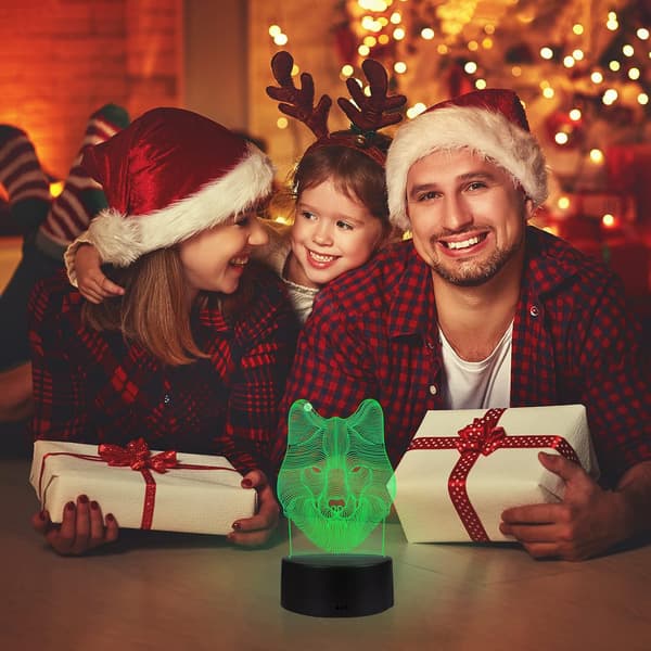 3D Illusjonsnattlampe for barn 3D LED-lamper Berøring og fjernkontroll