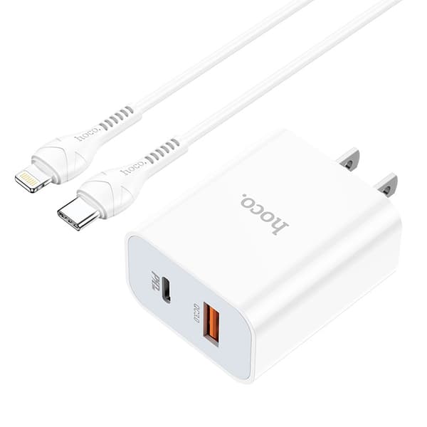 hoco. C97 ny PD20W+QC3.0 oplader til iPhone13 mobiltelefon