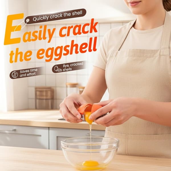 2 STK Eggeskallåpner, 2026 Oppgradert Eggknekkerverktøy i Rustfritt Stål, Multifunksjonell Eggkutter for Rå og Hardkokte Egg, Håndholdt Pink