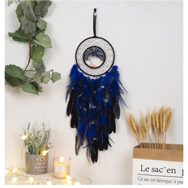 Macrame vægophæng Livets Træ Vægkunst Dekoration Hjem