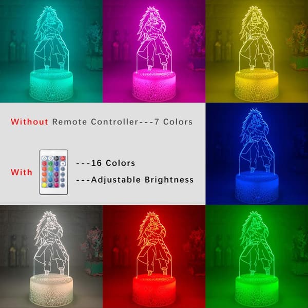 Naruto Kakashi Uchiha Sasuke 3D Illusion Natlampe Sm