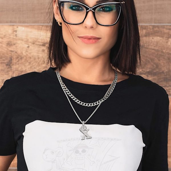 Kruunu Alku A-Z Kaulakoru, Jäädytetty Kirjainriipus 22-24 Tuuman Ketjulla, Miehet Naiset Bling Hip Hop Aakkoset Nimi Korut Lahja Suuret Alku Kirjaimet Kaulakorut X Silver