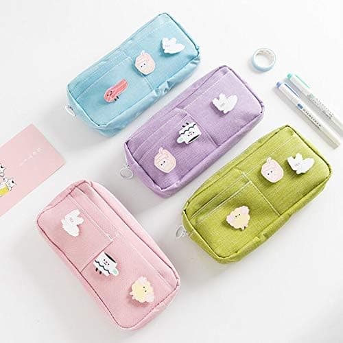 Kawaii pennfodral med 3 st kawaii pins Purple