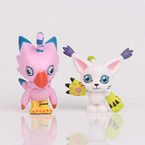 Hullut 9 kpl Digimon Adventure Agumon Gabumon Mini PVC -hahmot, Digimon lelut, 1.7 - 1.9 tuumaa