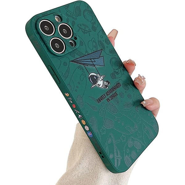 Kompatibel med iPhone 13 Pro Max Astronaut Case Kvinna Flicka