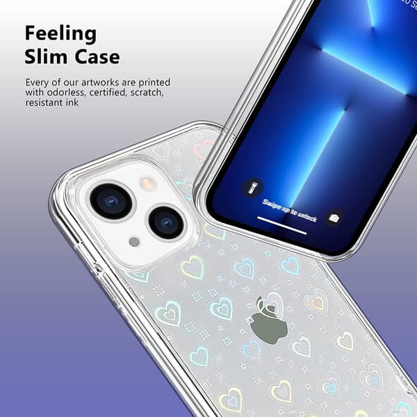 Kompatibel med iPhone 13-deksler (2021) 6,1 tommer Laser Glitt