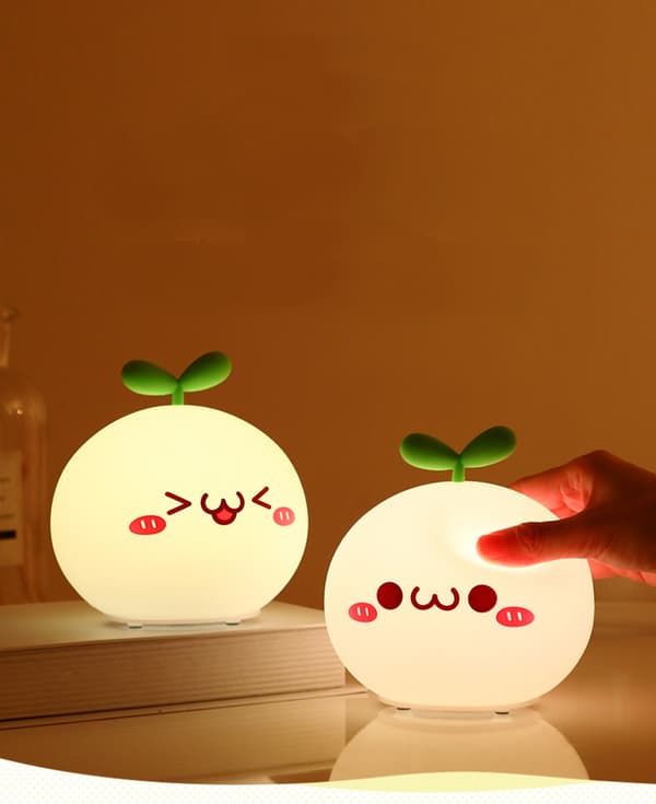 Natlampe, Sød Dumpling Silikone Klap Lampe Nyhed Led B