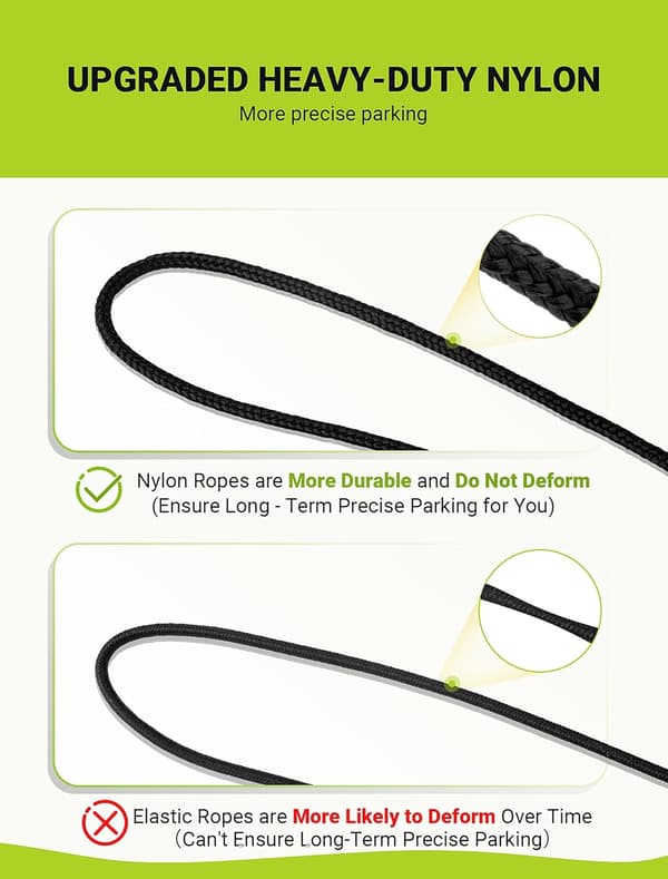 2-pack tennisboll garageparkeringshjälp - icke-elastisk snöre, justerbart spänne, exakt bilstopindikator, enkel installation garageparkering