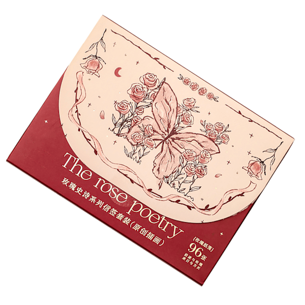 Romantisk brevpapir Vintage Unik Botanisk og Blomster Brevark Blessing Writting Paper