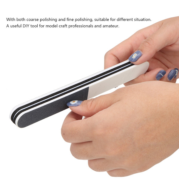 Tre-sidig nagelfil modell slipning polering stick DIY handverktyg