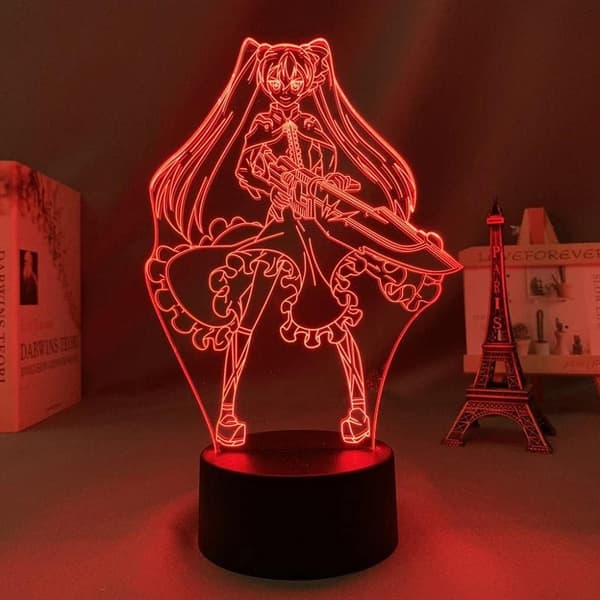 Anime Akame ga Kill Mine lampe Kul 3D Illusjon Nattlampe Ho